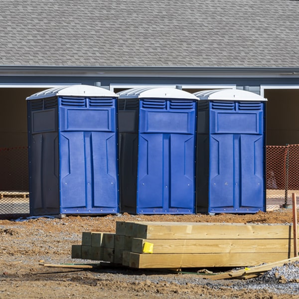 how often are the porta potties cleaned and serviced during a rental period in Carney OK